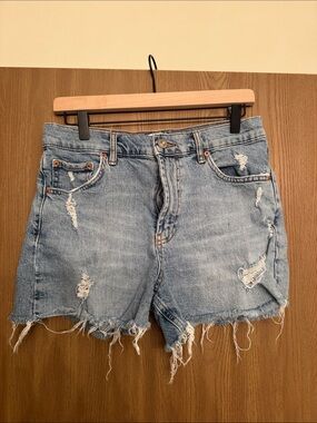 BDG Light Wash Distressed Denim Jean Shorts